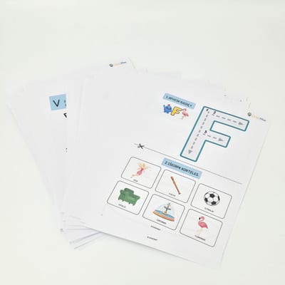 Čikių raidės. Set 2 — 10 letters, 60 printed sheets (Lithuanian)
