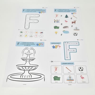 Čikių raidės. Set 2 — 10 letters, 60 printed sheets (Lithuanian)