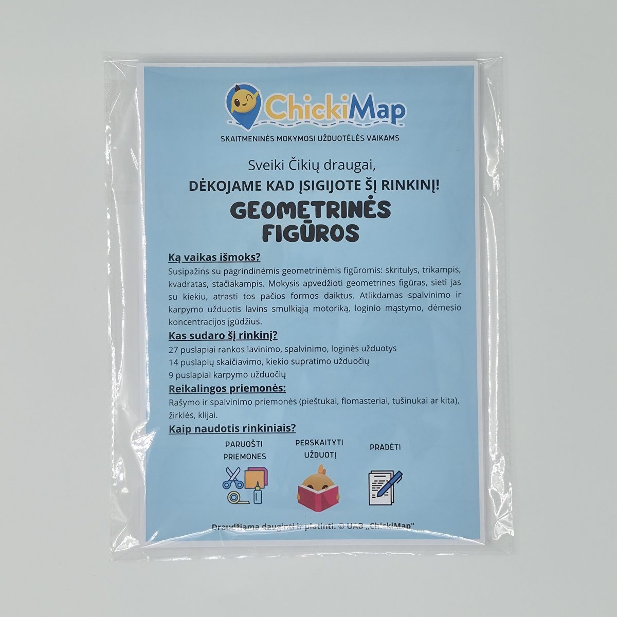 GEOMETRINĖS FIGŪROS (SPAUSDINTAS RINKINYS)