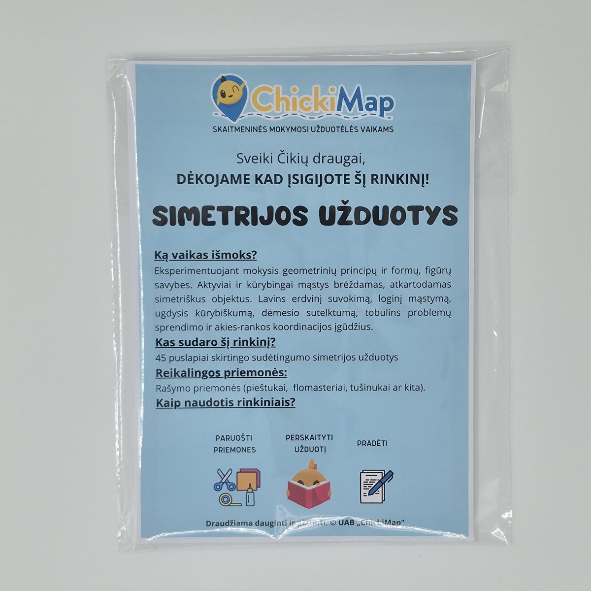 SIMETRIJOS UŽDUOTYS (SPAUSDINTAS RINKINYS)