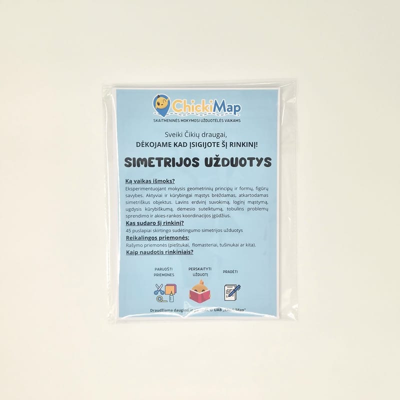 SIMETRIJOS UŽDUOTYS (SPAUSDINTAS RINKINYS)
