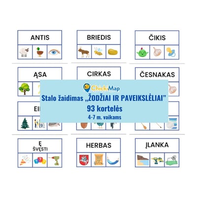 STALO ŽAIDIMAS ,,ŽODŽIAI IR PAVEIKSLĖLIAI” (PDF)