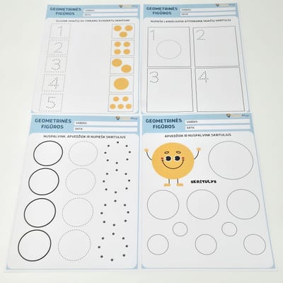GEOMETRINĖS FIGŪROS (SPAUSDINTAS RINKINYS)
