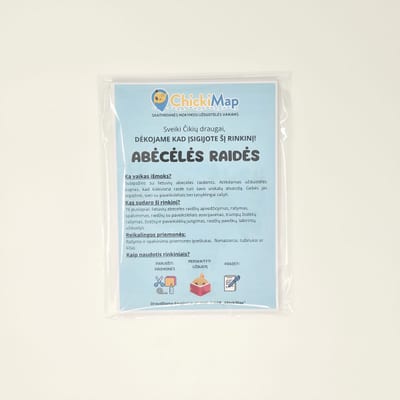 ABĖCĖLĖS RAIDĖS (SPAUSDINTAS RINKINYS)