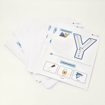 Čikių raidės. Set 3 — 10 letters, 60 printed sheets (Lithuanian)