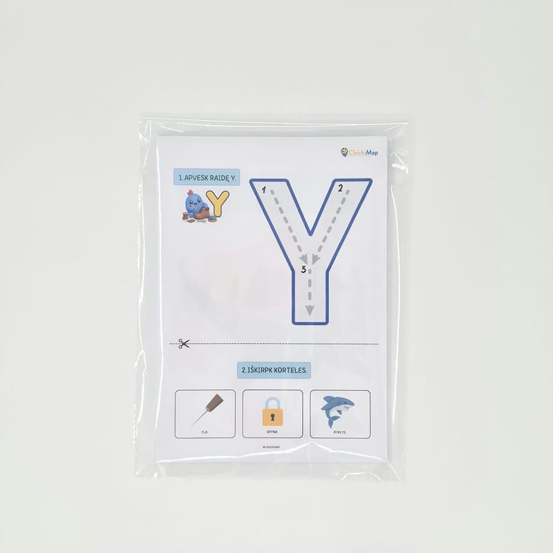 Čikių raidės. Set 3 — 10 letters, 60 printed sheets (Lithuanian)