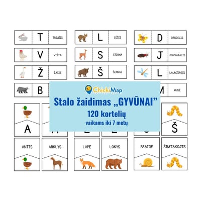 STALO ŽAIDIMAS ,,GYVŪNAI” (PDF)