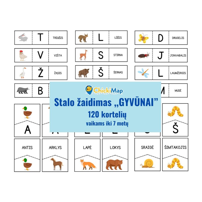 STALO ŽAIDIMAS ,,GYVŪNAI” (PDF)